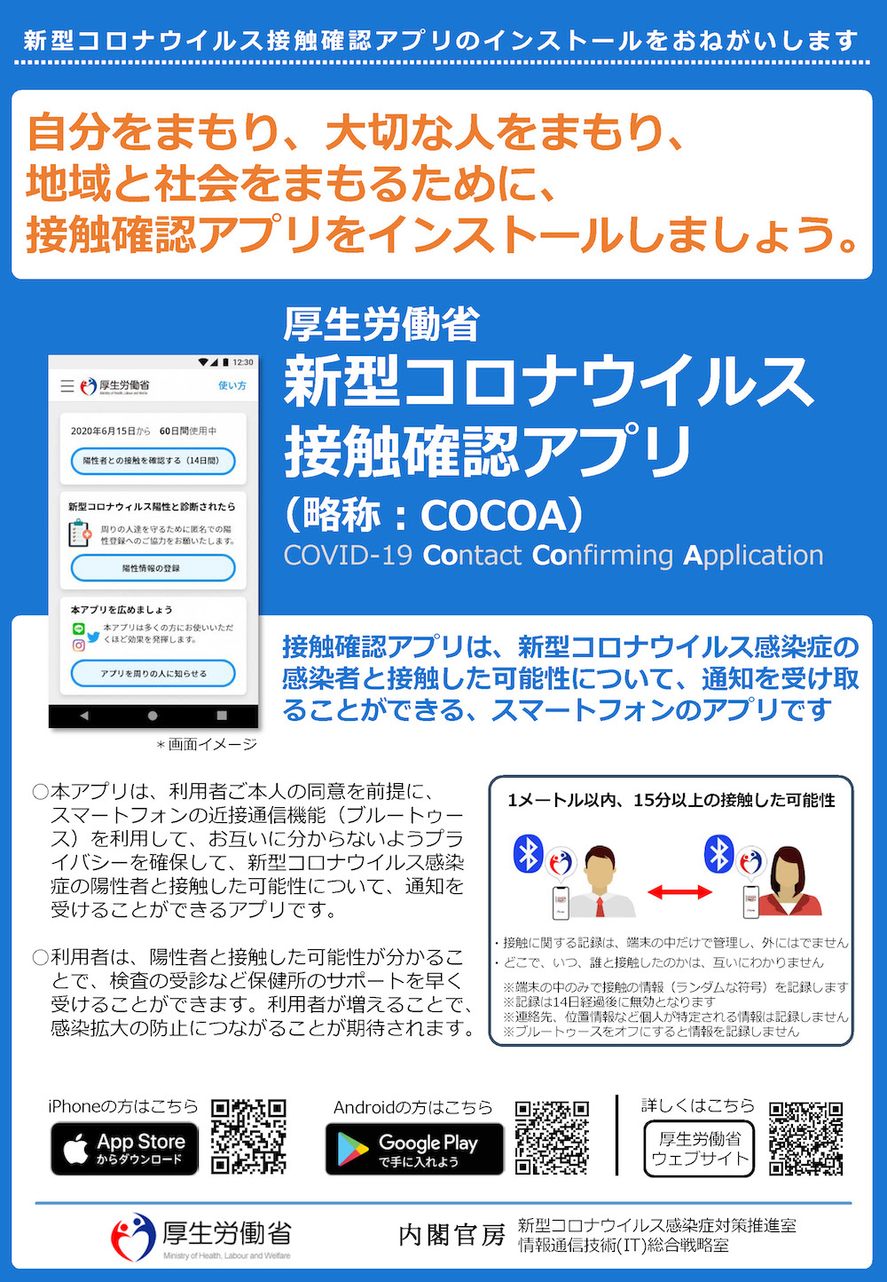 新型コロナウイルス接触確認アプリ COCOA
