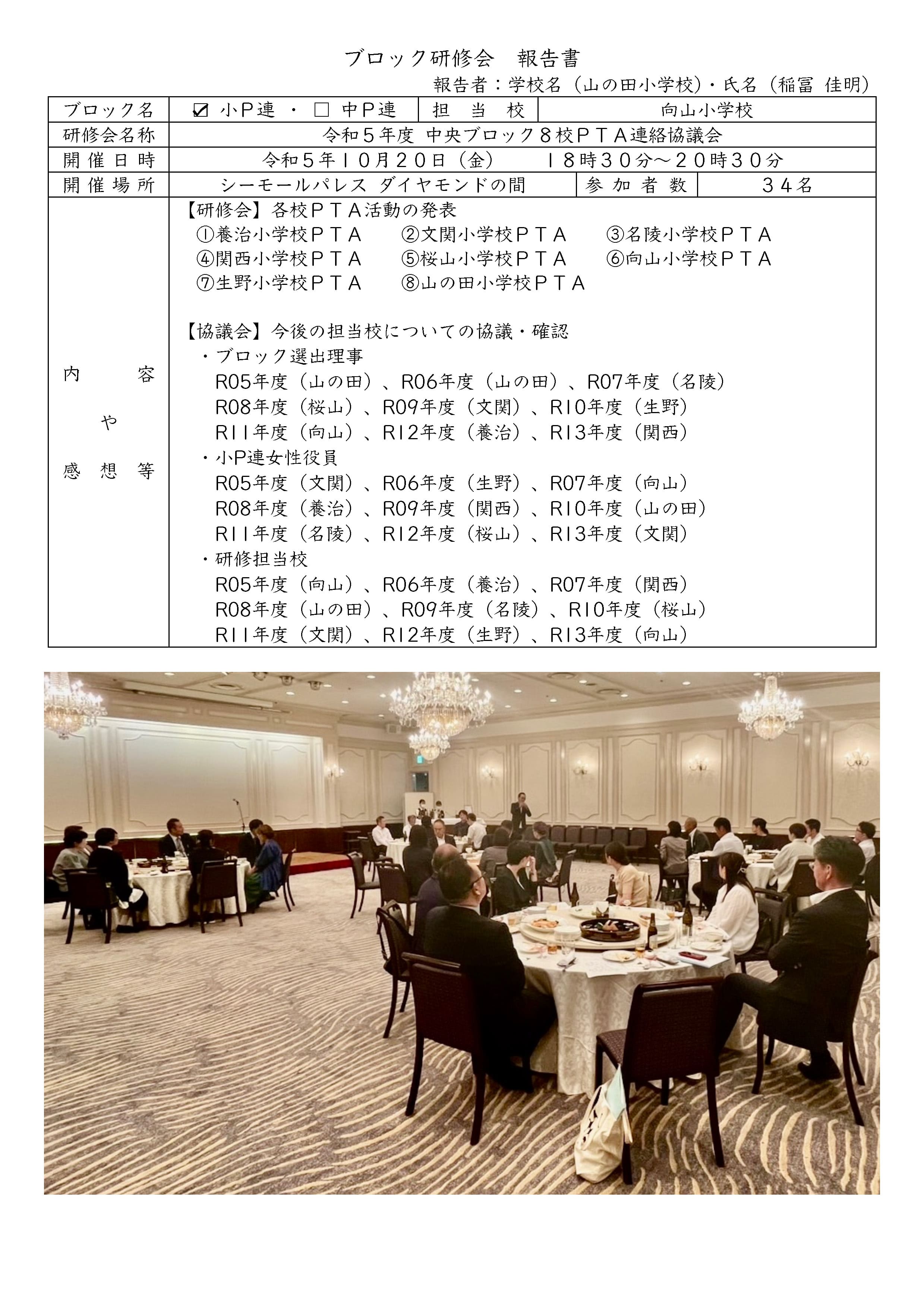 小P連 中央ブロック研修会